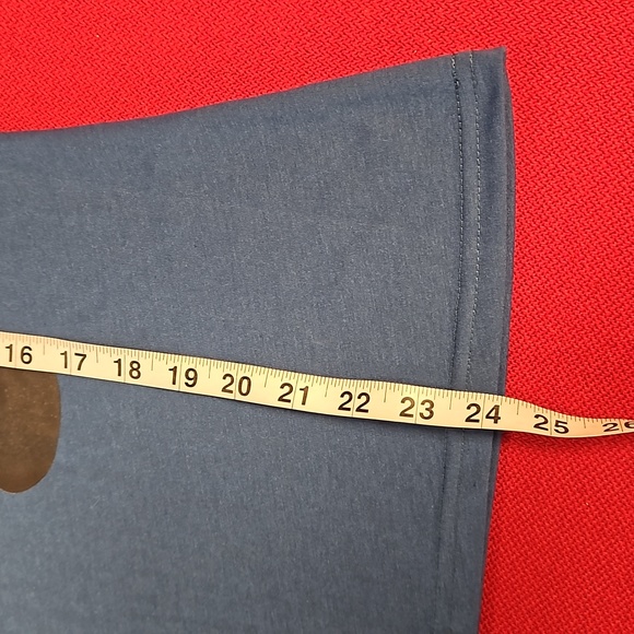 Minnie and Mickey Mouse side silhouette with a heart tank style Lrg.teal EUC - Picture 4 of 7